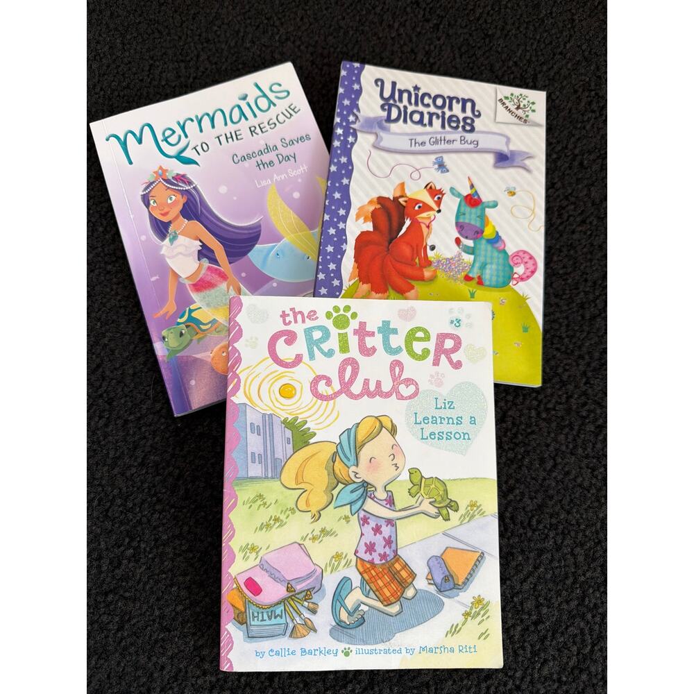 Critter Club Unicorn Diaries Mermaids to the Rescue Fiction Book Set of 3